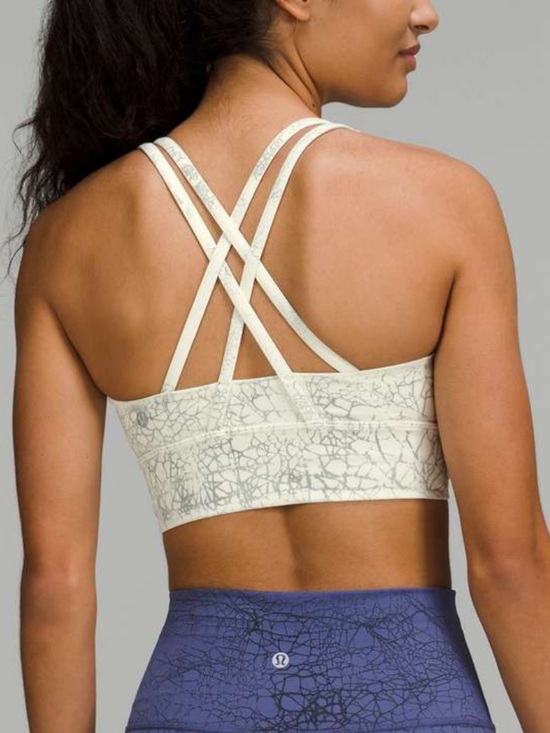 lululemon athletica Other - Lululemon Energy Longline Bra Size 4 Thread Dye White Black